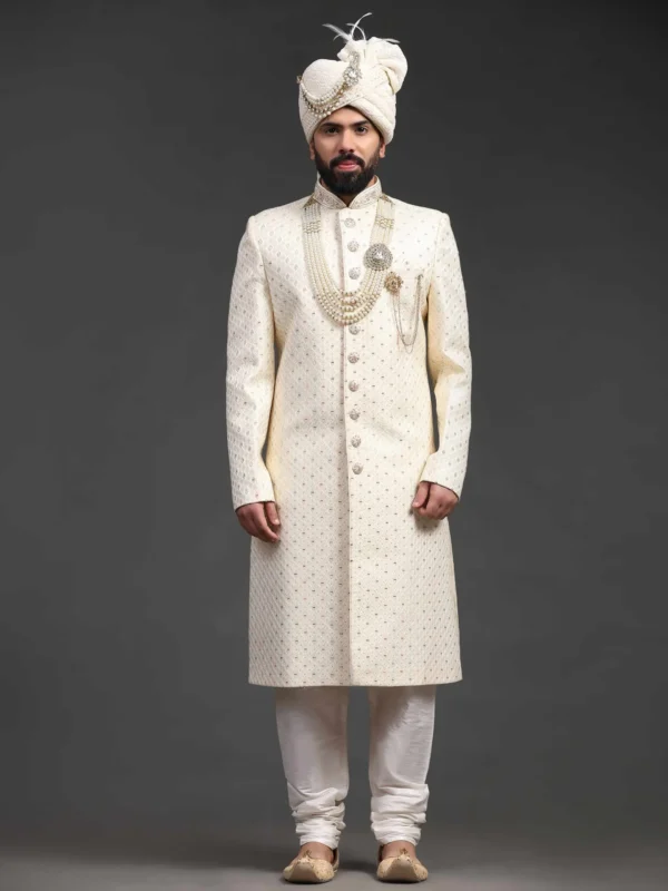 Royal Elegance: Handcrafted Sherwani with Exquisite Embroidery