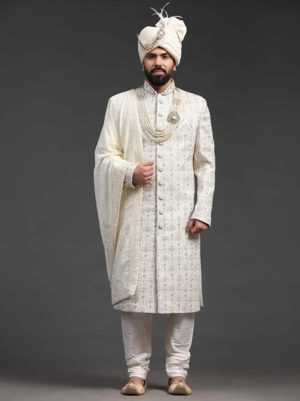 Royal Elegance: Handcrafted Sherwani with Exquisite Embroidery