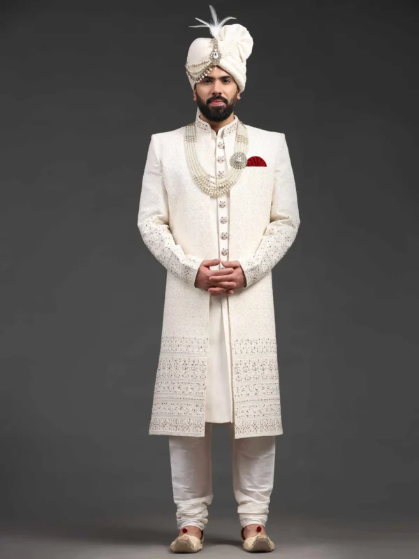 Royal Elegance: Handcrafted Sherwani with Exquisite Embroidery